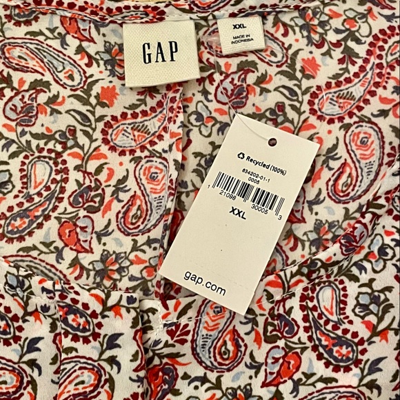 NWT GAP Long Sleeve Paisley XXL - Picture 4 of 4